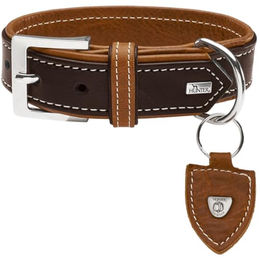 Hunter Tara Hundehalsband aus Leder dunkelbraun/cognac Größe S – Bild 1 von 13