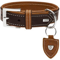 Produktbild von Hunter Tara Hundehalsband aus Leder dunkelbraun/cognac Größe S