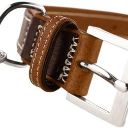 Hunter Tara Hundehalsband aus Leder dunkelbraun/cognac XXL 85 cm - 85 cm – Bild 1 von 10