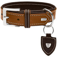 Produktbild von Hunter Tara Hundehalsband aus Leder in Cognac/Dunkelbraun Größe S-M