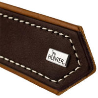 Produktbild von Hunter Tara Hundehalsband aus Leder in Dunkelbraun/Cognac Größe M