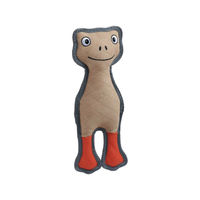 Produktbild von Hunter Tough Pombas Hundespielzeug Frosch mit Squeaker und Baumwolltau in Beige - 1 Stk.