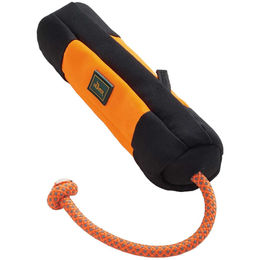 Hunter Trainer Snack Dummy Wurfspielzeug mit Seil orange schwarz - 37 cm – Bild 1 von 9