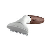 Produktbild von Hunter Trimmstriegel Spa Bürste mit Spezialklinge aus Edelstahl für mittel- bis langhaarige Hunde und Pferde in Braun/Grau Größe Mittel - 1 Stk.