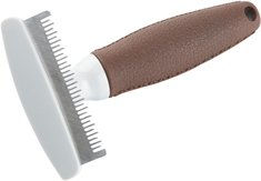 Hunter Trimmstriegel Spa mit Spezialklinge für Hunde und Pferde, groß, braun/grau - 1 Stk. – Bild 1 von 9