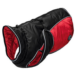 Produktbild von Hunter Uppsala Extreme Hundemantel Wintermantel wasserabweisend Schwarz/Rot Rückenlänge 50 cm - 1 Stk.