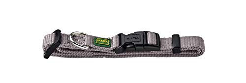 Hunter Vario Basic Hundehalsband aus Nylon Grau Größe M – Bild 1 von 3