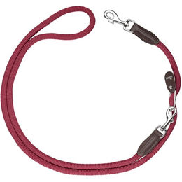 Hunter Vario-Leine Freestyle Hund Führleine aus Tau in Rot mit 200 cm Länge - 200 cm – Bild 1 von 6