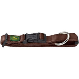 Hunter Vario-Plus Hundehalsband aus Nylon in Braun Größe M – Bild 1 von 10