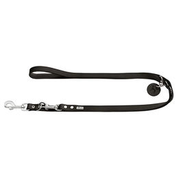 Produktbild von Hunter Verstellbare Fühlleine aus Rindsleder Schwarz 300 cm 13 mm