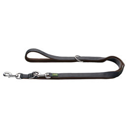 Produktbild von Hunter Verstellbare Führleine Maldon aus Nylon braun/grau 20 mm x 200 cm