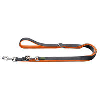 Produktbild von Hunter Verstellbare Führleine Maldon aus Nylon Orange Grau 15 mm 200 cm