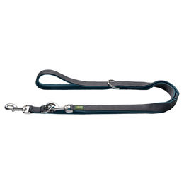 Produktbild von Hunter Verstellbare Führleine Maldon aus Nylon Türkis/Grau 25 mm 200 cm