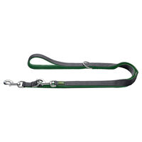 Produktbild von Hunter Verstellbare Führleine Maldon aus Polyester dunkelgrün/grau 20 cm x 200 cm