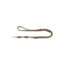 Hunter Verstellbare Führleine Round & Soft Hunting für Hunde aus Leder Oliv 200 cm – Bild 1 von 7