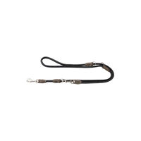 Produktbild von Hunter Verstellbare Führleine Round & Soft Hunting für Hunde aus Leder Schwarz 200 cm