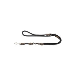 Hunter Verstellbare Führleine Round & Soft Hunting für Hunde aus Leder Schwarz L 200 cm – Bild 1 von 6
