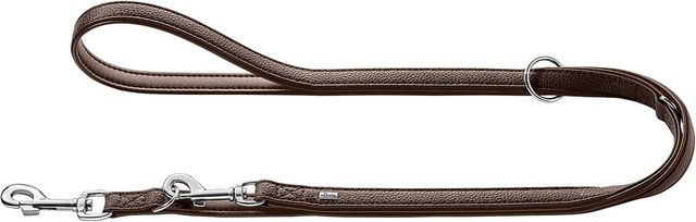 Hunter Verstellbare Führleine Sofia aus Kunstleder Braun 200 cm - 2 m – Bild 1 von 2