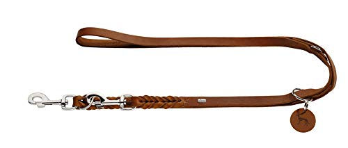 Hunter Verstellbare Führleine Solid Education aus Leder in Cognac 250 cm - 250 cm – Bild 1 von 4