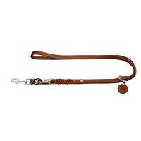 Produktbild von Hunter Verstellbare Führleine Solid Education aus Leder in Cognac 250 cm - 250 cm