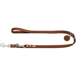 Hunter Verstellbare Hundeführleine Aalborg aus Leder cognac S-M - 200 cm – Bild 1 von 13