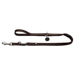 Hunter Verstellbare Hundeführleine Aalborg aus Rindsleder Dunkelbraun 20/200 cm - 2 m – Bild 1 von 6