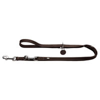Produktbild von Hunter Verstellbare Hundeführleine Aalborg aus Rindsleder Dunkelbraun 20/200 cm - 2 m
