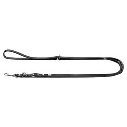 Hunter Verstellbare Hundeführleine Canadian Up aus Leder Schwarz 200 cm – Bild 1 von 8