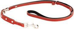 Hunter Verstellbare Hundeführleine Love aus Rindnappaleder rot/schwarz 200 cm – Bild 1 von 9
