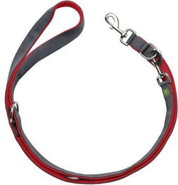 Hunter Verstellbare Hundeführleine Maldon aus Nylon Rot Grau 25/200 cm – Bild 1 von 3