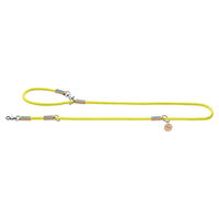Produktbild von Hunter Verstellbare Hundeführleine Malia aus Leder und Tau Limette Natur 200 cm