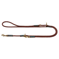 Produktbild von Hunter Verstellbare Hundeführleine Malia aus Leder und Tau Schokobraun 8/200 - 200 cm