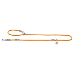 Hunter Verstellbare Hundeführleine Malia aus Tau und Leder apricot/natur 200 cm – Bild 1 von 3