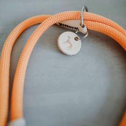 Hunter Verstellbare Hundeführleine Malia aus Tau und Leder dunkelgrün/dunkelbraun 200cm - 200 cm – Bild 1 von 3