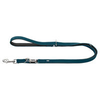Produktbild von Hunter Verstellbare Hundeführleine Malta aus Leder Petrol Schwarz 200 cm - 200 cm