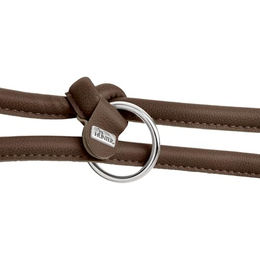 Hunter Verstellbare Hundeführleine Round Amalfi aus Kunstleder Braun 200 cm – Bild 1 von 5