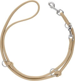 Hunter Verstellbare Hundeführleine Round Amalfi Beige aus Kunstleder 10/200 cm – Bild 1 von 3
