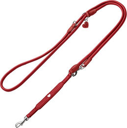 Hunter Verstellbare Hundeführleine Round & Soft Love aus Leder in Rot, 200 cm - 200 cm – Bild 1 von 11