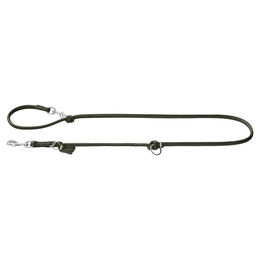 Hunter Verstellbare Hundeführleine Round & Soft München Leder grün 6/200 cm – Bild 1 von 13
