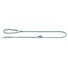 Hunter Verstellbare Hundeführleine Soho Round Mini aus Leder für Welpen und kleine Hunde hellblau 8 mm x 200 cm – Bild 1 von 2