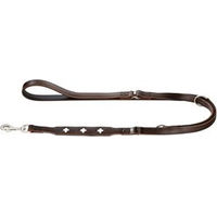 Produktbild von HUNTER Verstellbare Hundeführleine Swiss aus Leder braun/schwarz S-M
