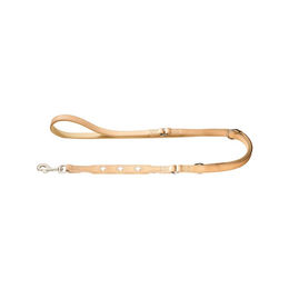 Hunter Verstellbare Hundeführleine Swiss aus Rindsleder Natur/Beige L 200 cm – Bild 1 von 7