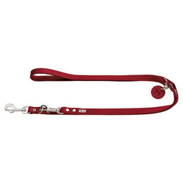 Hunter Verstellbare Hundeschleppleine aus Leder rot 200 cm - 200 cm – Bild 1 von 3