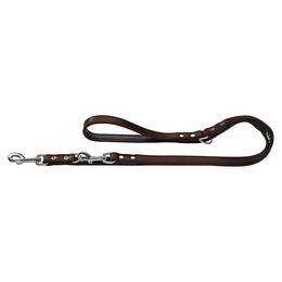 Produktbild von Hunter Verstellbare Leder Führleine Basic Braun/Schwarz 13 mm 200 cm