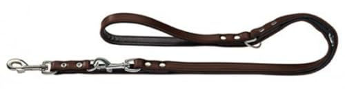 Hunter Verstellbare Leder Führleine Basic Braun/Schwarz 18 mm / 200 cm – Bild 1 von 2