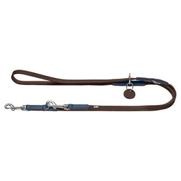 Hunter Verstellbare Leder Führleine Blau/Braun 2 m - 2 m – Bild 1 von 2