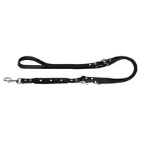 Produktbild von Hunter Verstellbare Leder Führleine Magic Star Schwarz M-L 200 cm