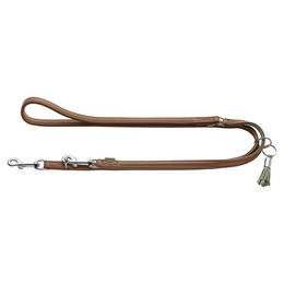Produktbild von Hunter Verstellbare Leder Führleine Portofino Beige Türkis 200 cm