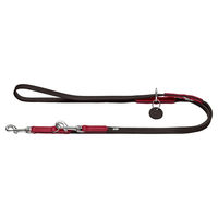Produktbild von Hunter Verstellbare Leder Führleine Varnby Schwarz/Rot 200 cm 15 mm - 2 m