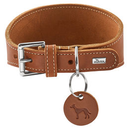 Hunter Windhundhalsband Aalborg aus Leder in Cognac Braun Größe XS – Bild 1 von 5